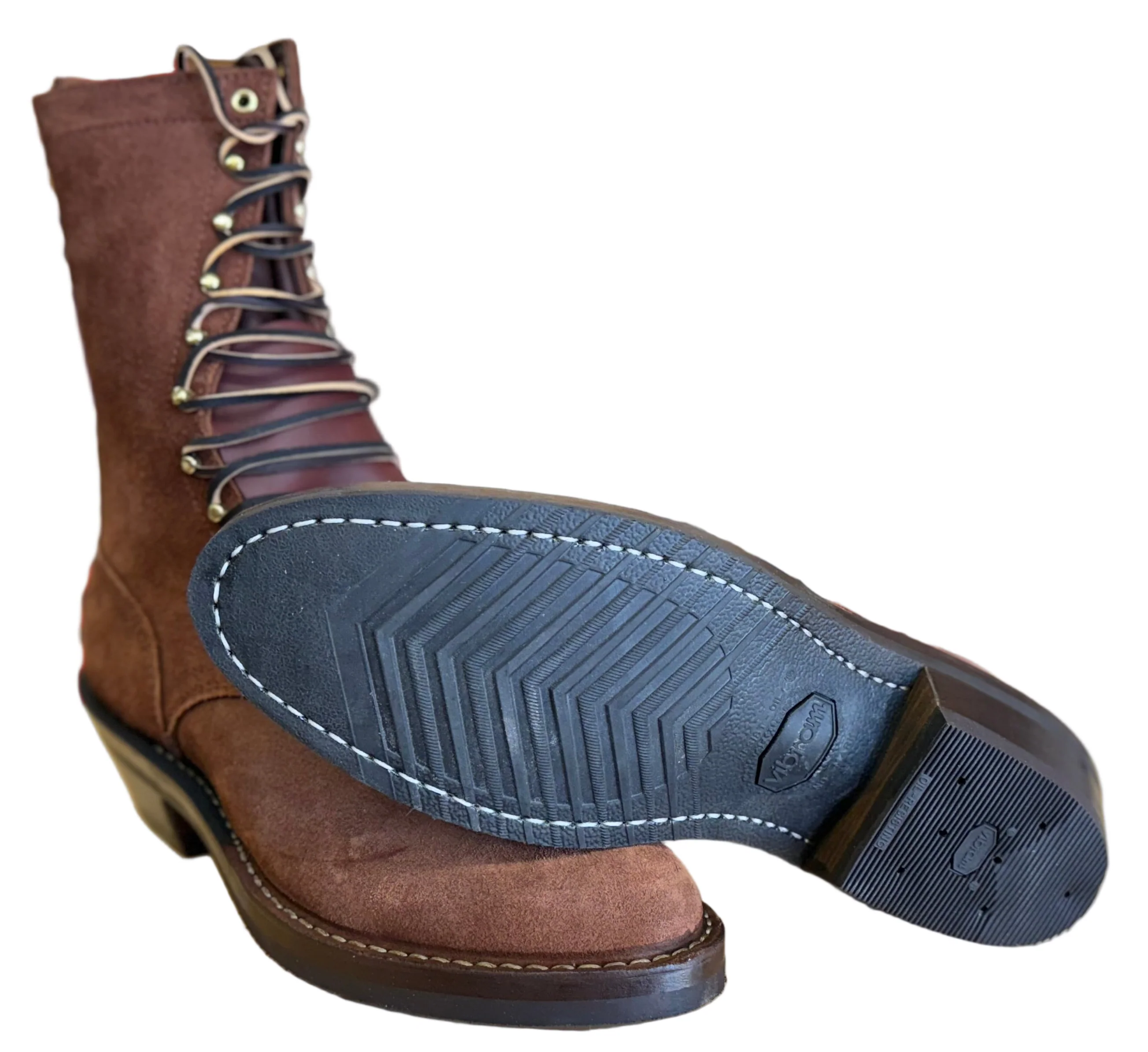 Drew’s Brown Roughout Cascade Riding Packer #DP10C Size 12B - Image 3