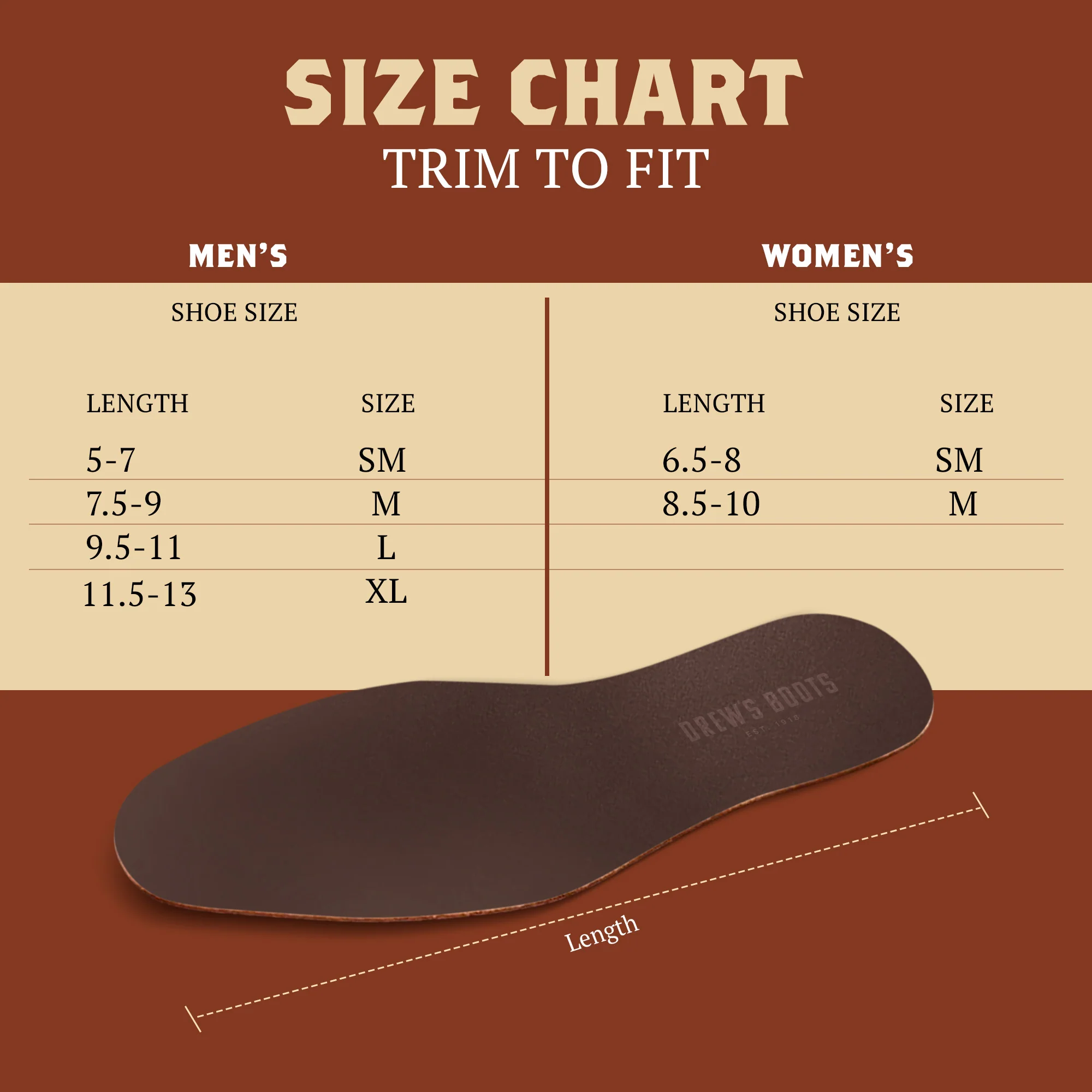Leather Insole, Trim to Fit - Image 4