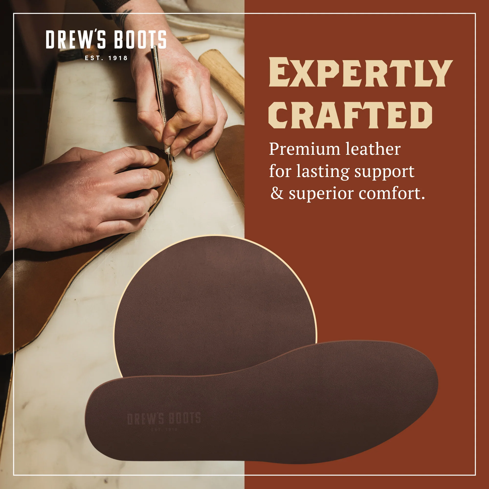Leather Insole, Trim to Fit - Image 5